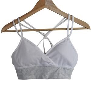 Lululemon Superb Bra Gray and white size 8